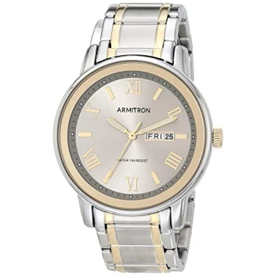 Image of Armitron Men&#039;s 20/4935SVTT Day and Date Function Two Tone Stainless Steel Bracelet Watch