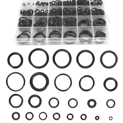 Image of HXMJIED 360 Pcs Rubber O Ring Washer Gaskets Set, 24 Sizes Gasket Kit, Black Electrical Rings, Kitchen Tap Washers Seals Spacers, Insulating Plumbing Plumber Sealing Rings Set