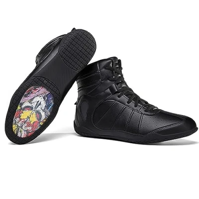 Image of Boxing Shoes,Unisex&#039;s Boots,Boys Footwear,Wrestling Shoes,Suede Leather,Comfort Lining,Breathable Mesh,Comfort Lightweight Non Slip,for Youth,Men,Women,Training,Taekwondo,Sanda