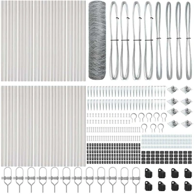 Image of vidaXL Hexagon Fence 0.8x100 m Galvanised Steel