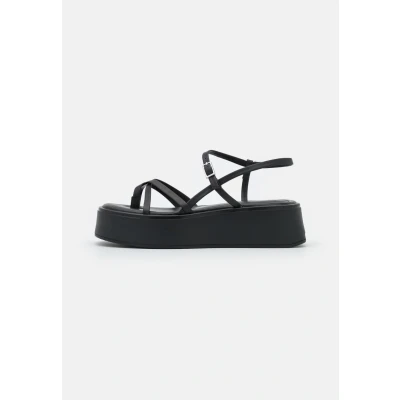 Image of Vagabond Courtney Tbar sandals, Women&#039;s, Size: 7, Black Leather