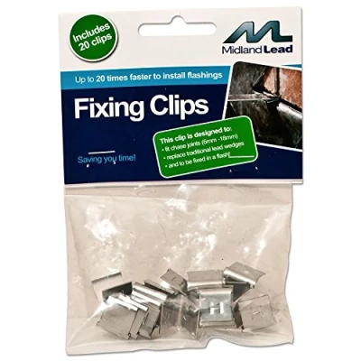 Image of Hall Clips Bag of 20 Lead Flashing Fixing Clip Fixed in a Flash! Quick Easy Flash use The Chase to Dress Before Pointing or Sealing