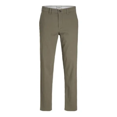 Image of JACK &amp; JONES Men&#039;s Jpstkane Jjdave Chino Trousers, Dusty Olive, 28 W/32 L