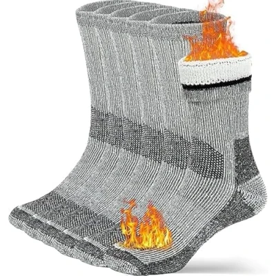 Image of Merino Wool Socks for Men, 6 Pairs, Thermal Warm and Cozy Winter Boot