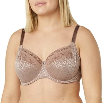 Image of Fantasie Women&#039;s Envisage Underwire Full Cup Bra with Side Support Coverage, Opaque, Taupe, 30DD
