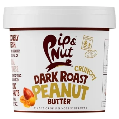 Image of Pip &amp; Nut Ultimate Extra Crunchy Dark Roast Peanut Butter (1kg) Natural Butter, No Palm Oil, Added Sugar, Hi Oleic Peanuts, High in Unsaturated Fats, Gluten Free, Vegan, Dairy Free