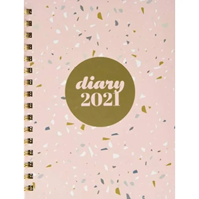 Image of Collins Scandi A5 Week to View 2021 Diary Terrazzo Pink