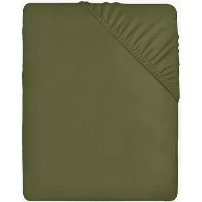 Image of Utopia Bedding Fitted Sheet Double, Olive Deep Pocket 14 inch (35 cm) Easy Care Soft Brushed Microfibre Fabric Shrinkage and Fade Resistant Bottom