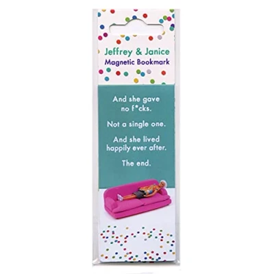 Image of Bold &amp; Bright Hilariously Funny &#039;Gave No F*CKS&#039; Magnetic Bookmark Page Marker Cheeky Birthday Gift Present Perfect Christmas Xmas Stocking Filler Sold by Brainbox Candy