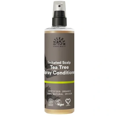 Image of Urtekram Tea Tree Spray Conditioner Leave In Natural &amp; Refreshing Formula for Hair Scalp Moisturizes, Detangles Soothes Itchy Scalp, 250 ml