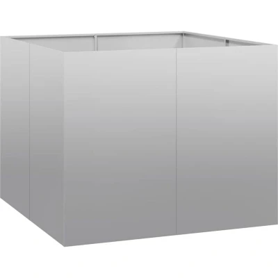 Image of vidaXL Planter 100x100x80 cm Galvanised Steel