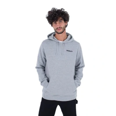 Image of Hurley Men&#039;s Warped Po Fleece Sweatshirt, Dk Grey HTR, M