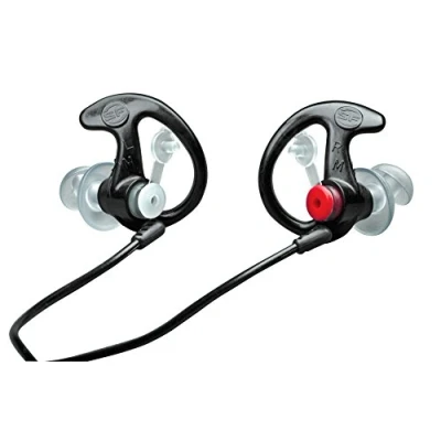 Image of SureFire Sonic Ear Defenders EP3 Plus Noise Cancelling Headphones 24db NRR Hearing Protection for Shooting, Hunting or Construction, Ideal Men, Women and Adults, Medium, Black