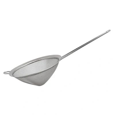 Image of Buckingham Stainless Steel Fine Mesh Conical Strainer Sieve for Baking Rust Free, Dishwasher Safe (20cm)