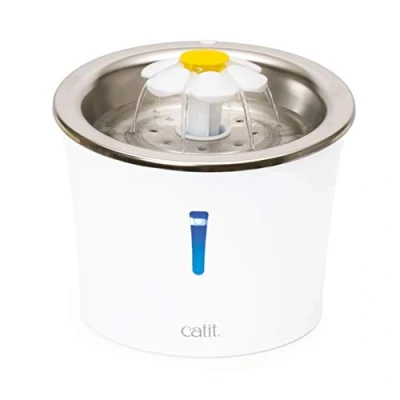 Image of Catit Flower Cat Drinking Fountain with Stainless Steel Top