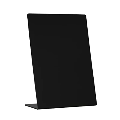 Image of Europel Desktop Chalkboard L Standard, A5, Polystyrene, Slate Style, Integrated Stable Base, Single Sided Presentation, for Restaurant, Hotel, Festival, Food Truck, Office, Counter, 356286, Black
