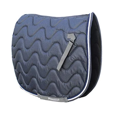 Image of Rhinegold Wave Saddle Pad Cob Denim/Blue