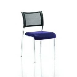 Image of Brunswick No Arm Bespoke Colour Seat Chrome Frame Stevia Blue