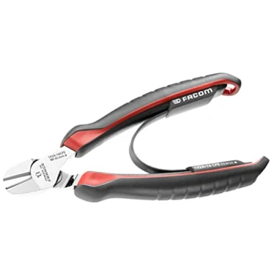 Image of Facom 192 a.20cpe Diagonal Cutting Pliers, 200 mm, Red/Black