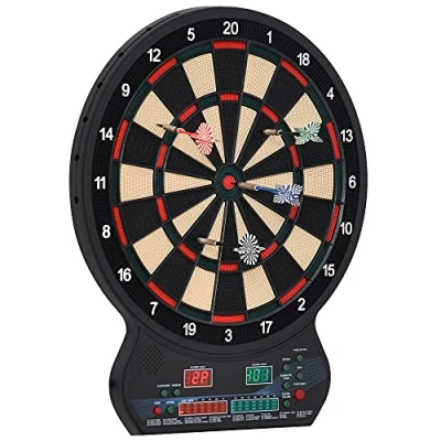 Image of HOMCOM Electronic Hanging Dartboard LED Digital Score Set 27 Games and 202 Variations with 12 Soft Tip Darts