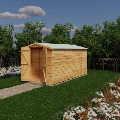 Image of Shire Dip Treated Overlap Sheds Double Door No Windows 12 X 6 D/D
