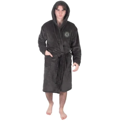 Image of Chelsea FC Official Football Gift Mens Fleece Dressing Gown Robe Grey XXL
