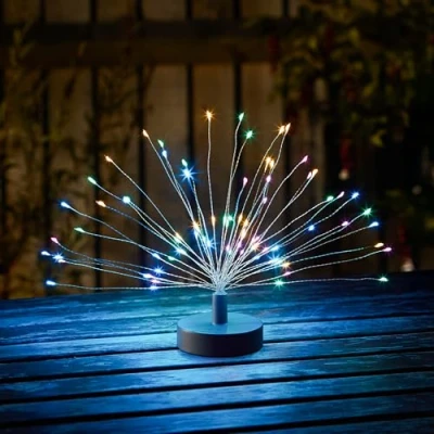 Image of Garden Mile Mebaburst Lights for Your Garden, Indoor Lighting Table 36cm x 8cm with 4/20 Imter Function uses Batteries, use only (Firefly Mega Burst)