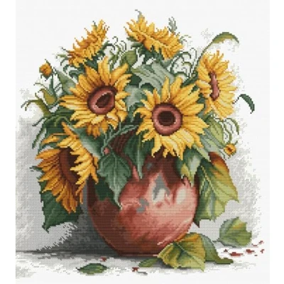 Image of Luca S Cross Stitch Kit, The Sunflowers,Counted Kit for Adults, Embroidery B7021