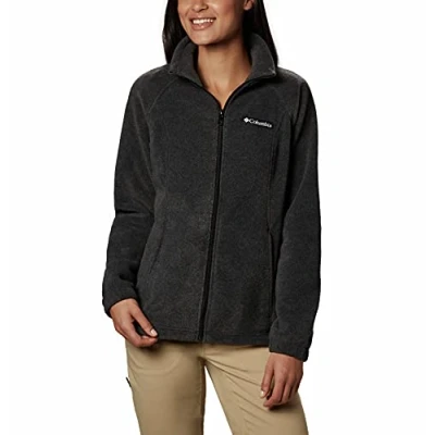 Image of Columbia Women&#039;s Benton Springs Full Zip Fleece Jacket, Charcoal Heather, XXL