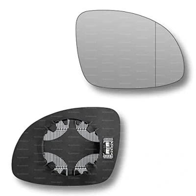 Image of Less4spares Replacement Wing Mirror Glass Right Compatible with VW Tiguan 2007 2016 CLIP ON Driver Off side Heated Blind Spot