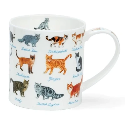 Image of Dunoon Orkney 0.35 Litre Fine Bone China Mug ^On The Farm Animals (Cats)
