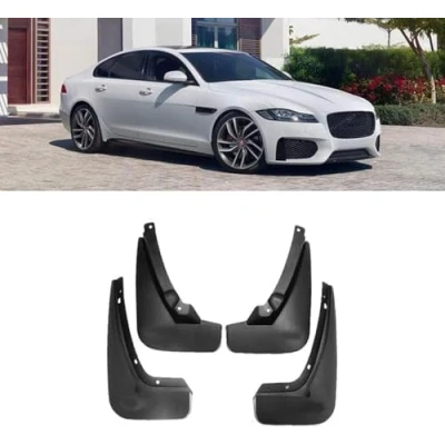 Image of 4 Pcs Car Mud Flaps for Jaguar XF X260 260 2016 2019, Front/Rear Wheel Mudflaps, Waterproof Splash Protection Fender, Winter Sediment