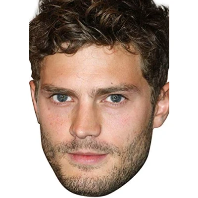 Image of FoxyPrinting Jamie Dornan Movies Stars 2018 Celebrity Cardboard Party Face Mask Fancy Dress