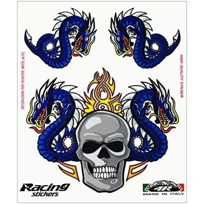 Image of Quattroerre Stickers Skull and Dragons, 14 x 16 cm