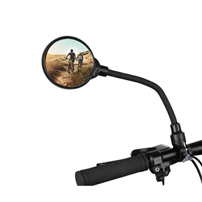 Image of auvstar Bike Mirror,Universal Bicycle Handlebar Rearview Mirror,Acrylic Convex Mirror,Rotatable and Adjustable,for E MTB Electric Scooter Mountain Road