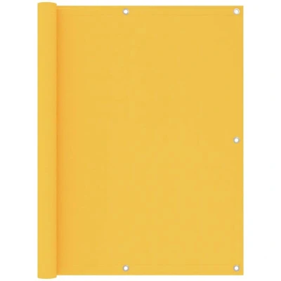 Image of vidaXL Balcony Screen Yellow 120x600 cm Oxford Fabric
