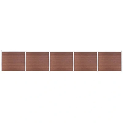 Image of vidaXL Fence Panel Set WPC 872x146 cm Brown