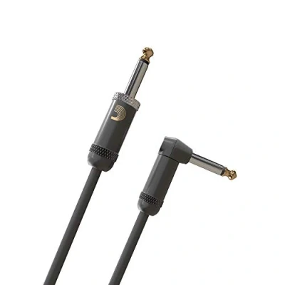 Image of D’Addario Accessories American Stage Guitar Cable Premium Instrument with ¼ Inch Ends Cord Made in the USA Straight to Right Angle 20 feet