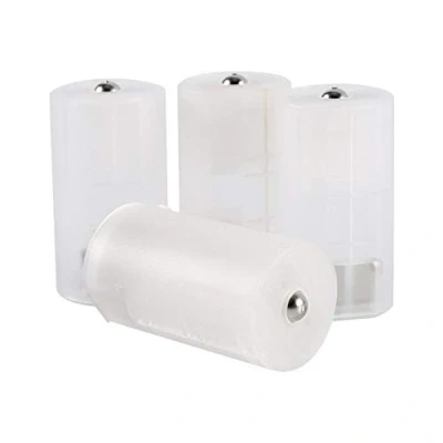 Image of Zerone 4pcs AA to D Size Cell Battery Conversion Adapter Holder Switcher Converter Cases Box White,TV Video Home Audio