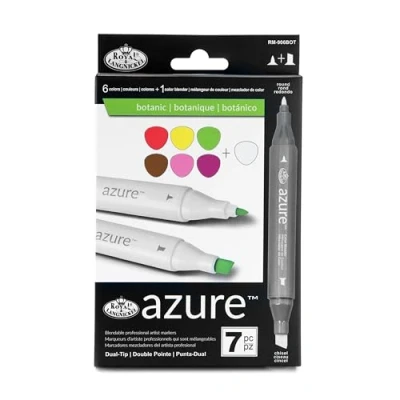 Image of Royal and Langnickel Azure Marker Set 7/Package Botanic Colours