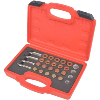 Image of vidaXL Oil Drain Plug Repair Kit 64 pcs Set M13 M15 M17 M20