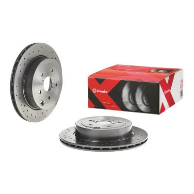 Image of 26700FG010 Brake disc BREMBO 09.A198.1X 316mm 20mm 5 perforated/vented Coated High carbon SUBARU: Impreza III Saloon, Hatchback