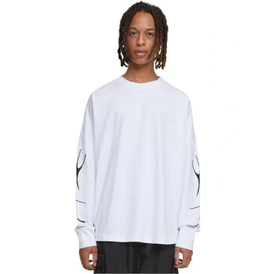 Image of Mister Tee Men&#039;s Collection Cut on Longsleeve Sweatshirt, White, XXL