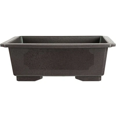 Image of Bonsai pot 53x37x20cm dark brown rectangular plastic