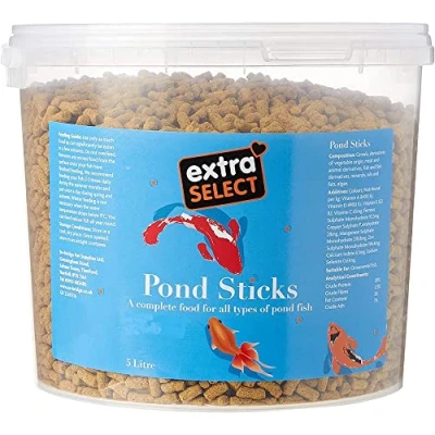 Image of Extra Select Pond Sticks Complete Fish Food Tub, 5 Litre