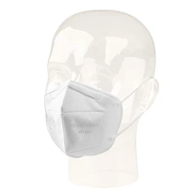 Image of Medisana FFP2 respirator dust mask respiratory mask, RM 100, protection mouth 10 pieces individually packed in PE bag with clip certified CE2834 EU 2016/425