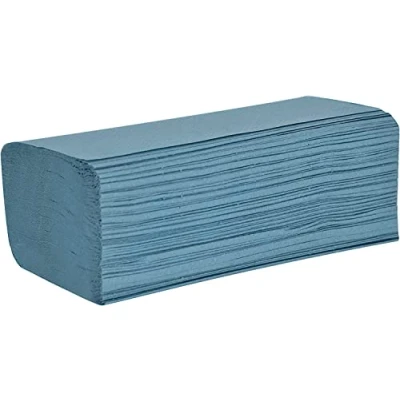 Image of Interfold V Fold Paper Hand Towels Blue 1 Ply CarebyMail Healthcare (15 Sleeves 5010 Towels)