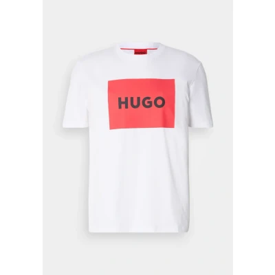 Image of HUGO Dulive Print Tshirt, Men&#039;s, Size: Large, White