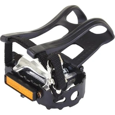 Image of M Part Essential Alloy pedals including toe clips and straps, 9/16 inch thread
