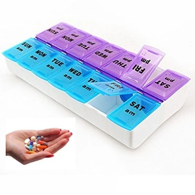 Image of Nice Style 7 Day Pill Box Vitamin Medicine Tablet Dispenser Organiser Weekly Storage Case for PM AM